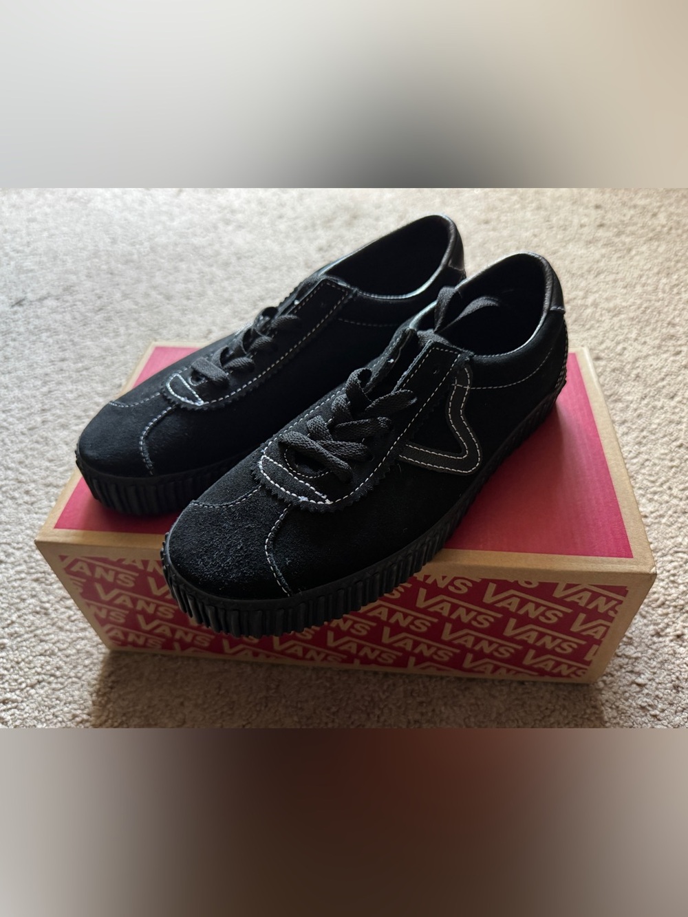 Vans Black Suede Women’s Sport Low Creeper Sneaker